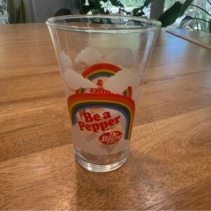 Dr Pepper 'Be a Pepper' Rainbow Pint Glass retro vintage